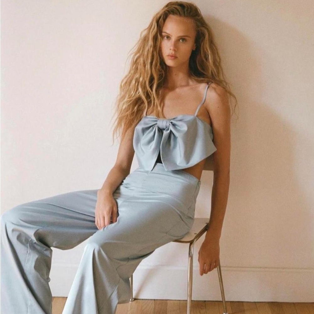 Zara Elegant Women's Blue Trousers